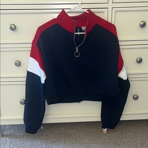 H&M Divided Cropped Half-Zip Sweatshirt